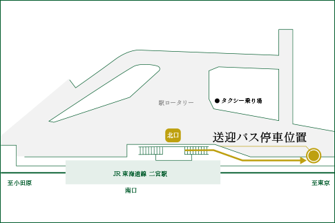 東海道線 二宮駅 送迎バス停留所